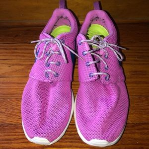 Pink and Blue Nike Sneakers